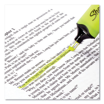 Sharpie® Clearview Tank-style Highlighter, Yellow Ink, Chisel Tip, Yellow-black-clear Barrel, 3-pack freeshipping - TVN Wholesale